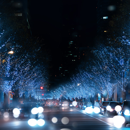 加工後のイルミネーションの写真
                    